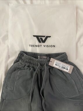 NWT Trendt Vision Anthracite Sweatpants Joggers Gray Tracksuit sz XS